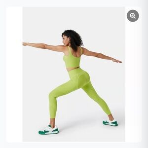 Fanka Green Body Sculpt Compression 7/8 Leggings Reversible Wear High Rise XS/S
